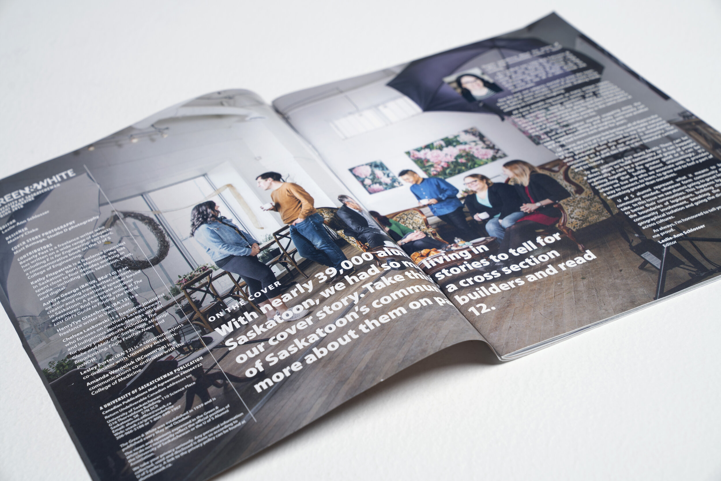 Green & White magazine: Community — Studio D Saskatoon