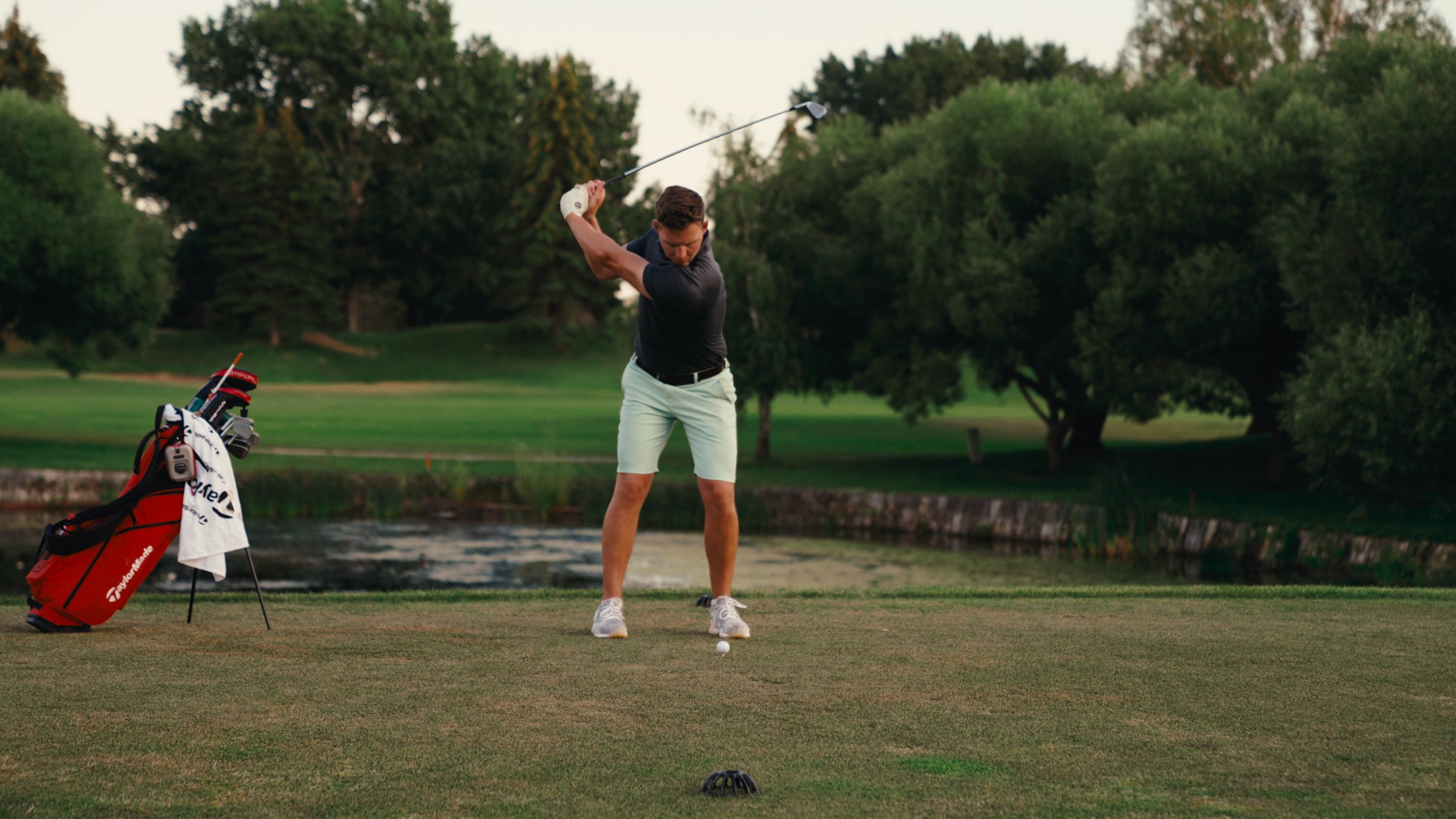 A frame from the Clubhouse Golf Academy brand film by Studio D